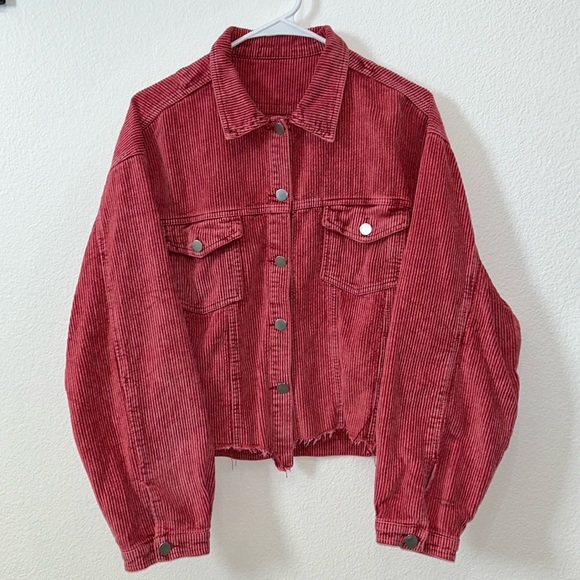 Cropped corduroy jacket. - Picture 1 of 3